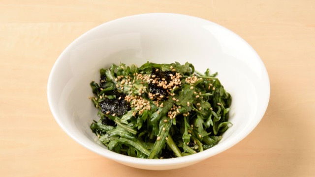 春菊と韓国海苔のサラダのレシピ