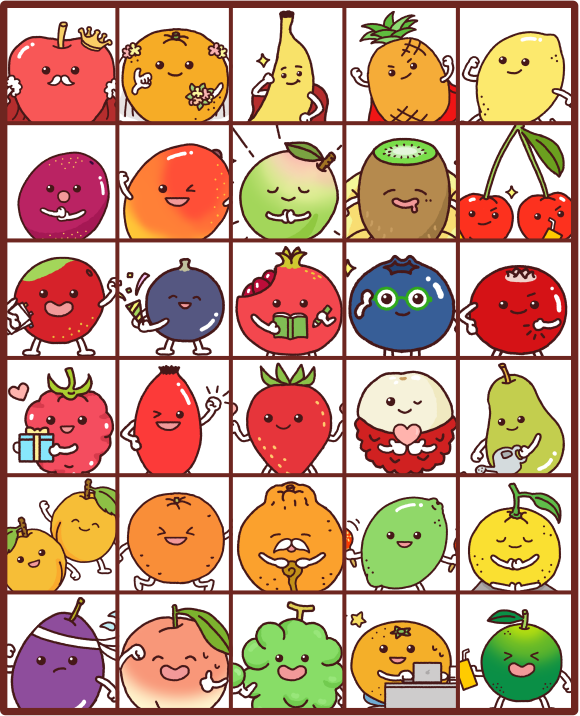 30種の果実