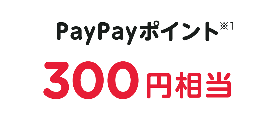 PayPayポイント※1 300円相当