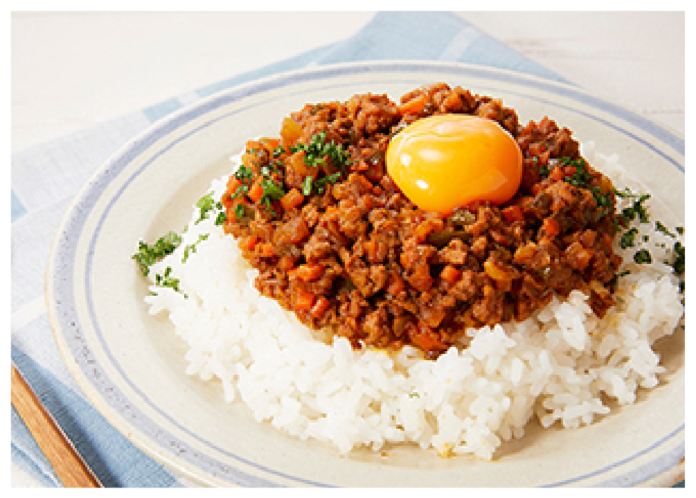 焼きケチャップのドライキーマカレー
