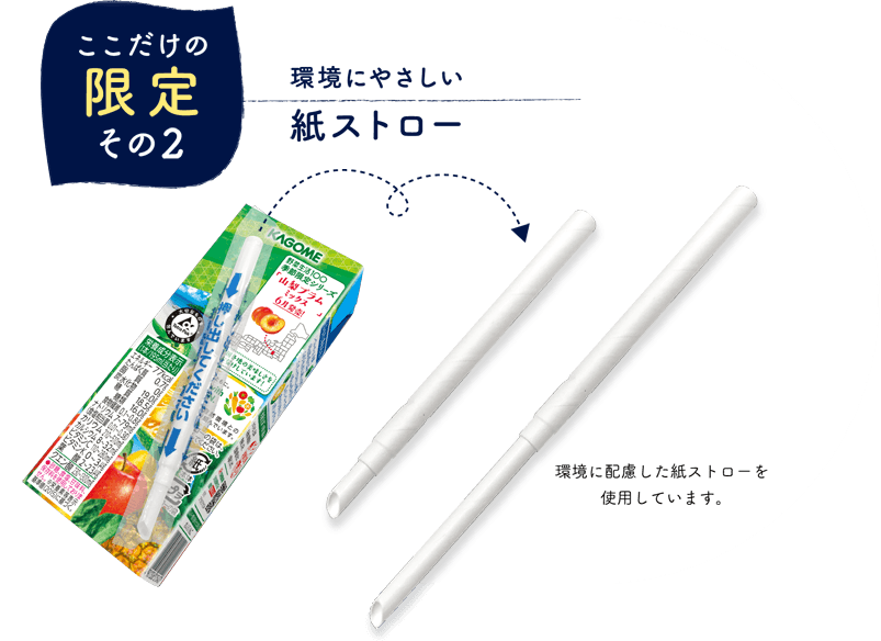 ここだけの限定その2 環境にやさしい紙ストロー