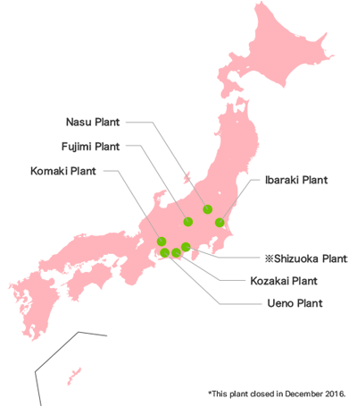Plants with ISO 14001 certification