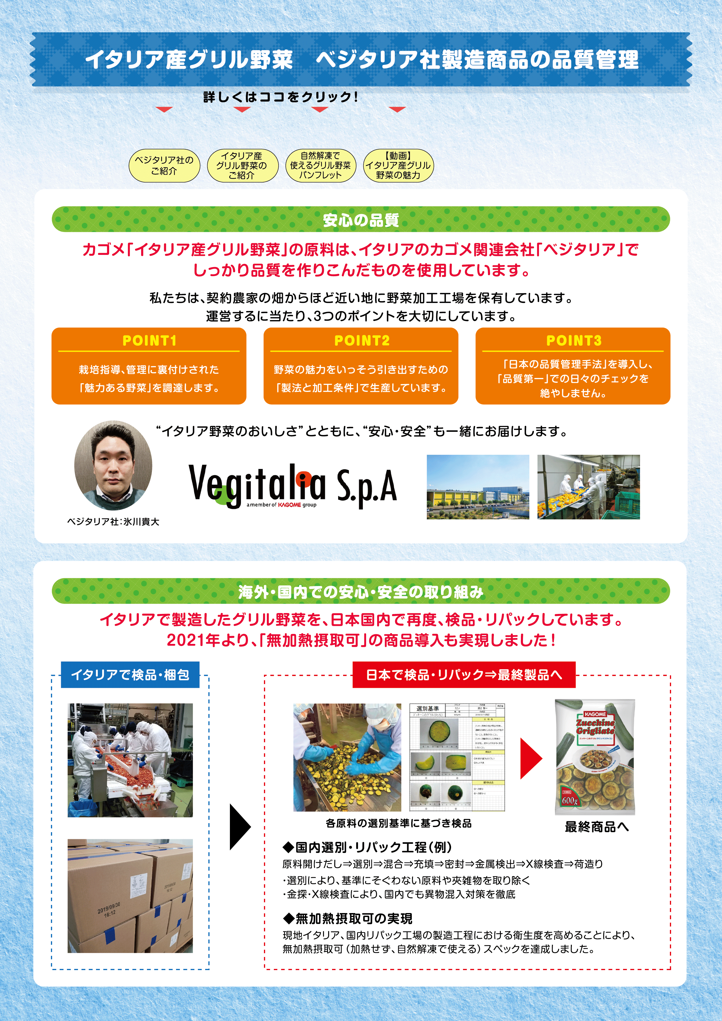 イタリア産グリル野菜