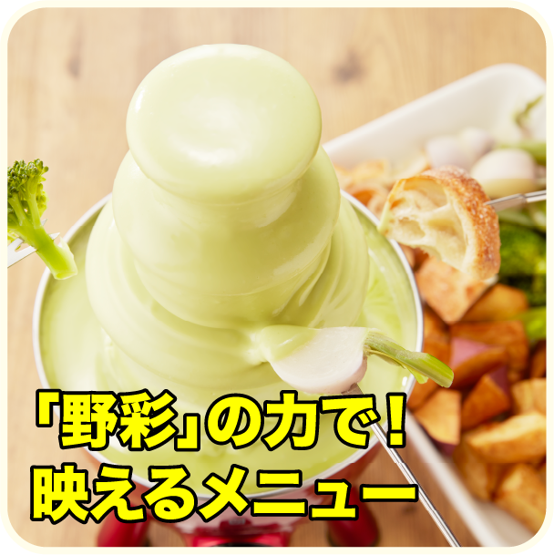「野彩」の力で！映えるメニュー