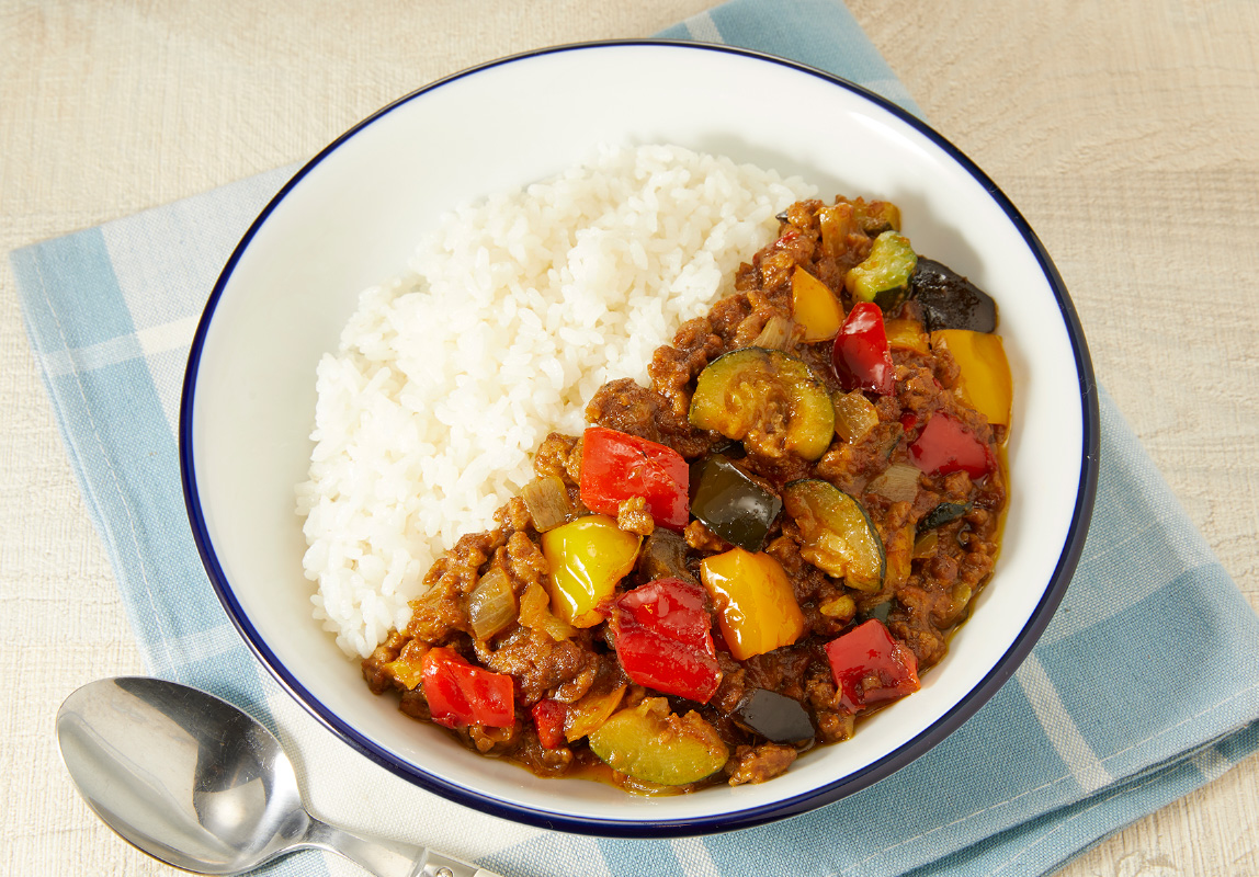 彩り野菜のキーマカレー