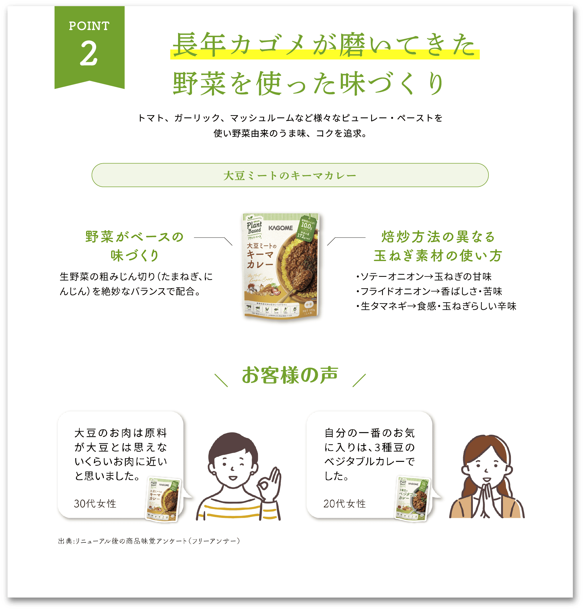 POINT2 長年カゴメが磨いてきた野菜を使った味づくり