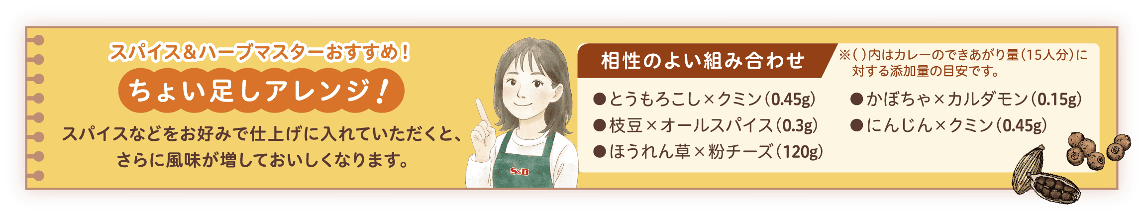 スパイス&ハーブマスターおすすめちょい足しアレンジ!