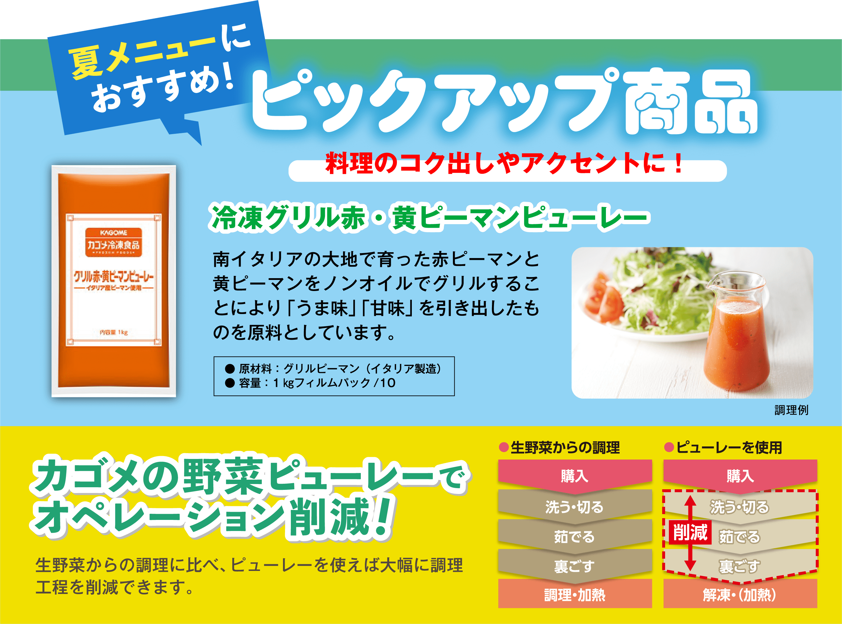 夏メニューにおすすめ！ピックアップ商品 料理のコク出しやアクセントに！