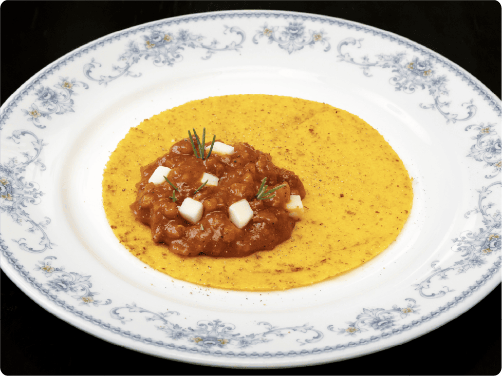 「ミアッセ」ポレンタ粉と国産コーンピューレーのクレープ