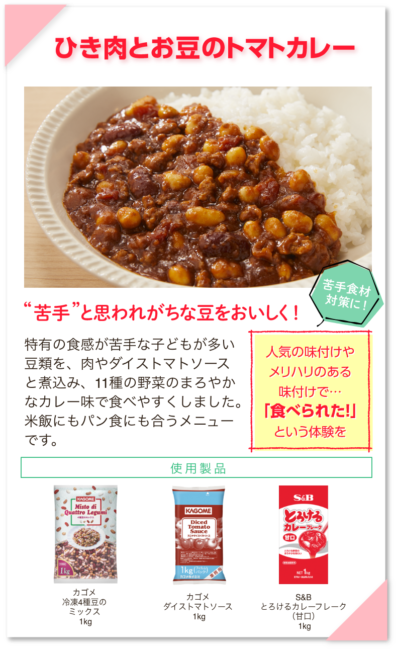 ひき肉とお豆のトマトカレー