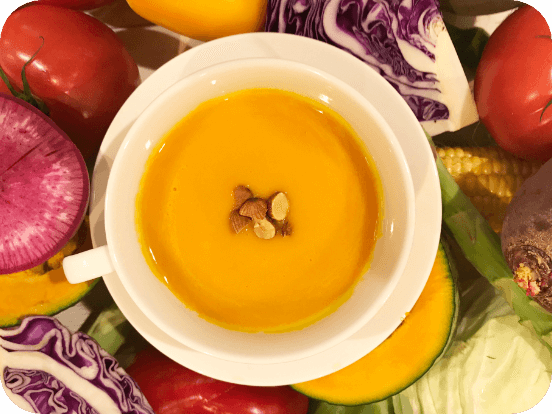 かぼちゃとオーツミルクのスープ