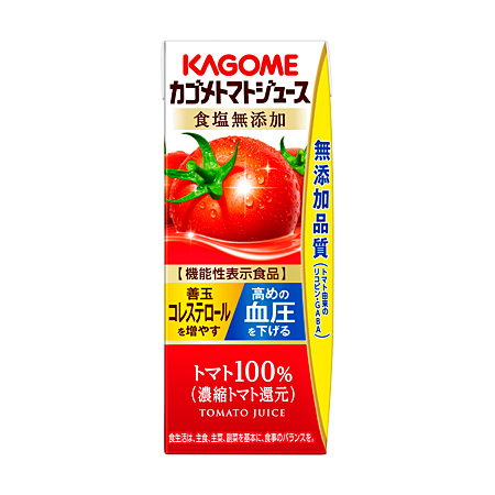 カゴメトマトジュース食塩無添加（リーフパック200ml 紙）