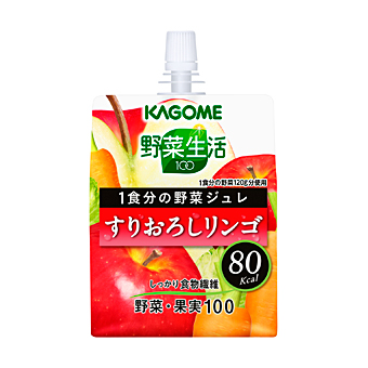 野菜生活１００ １食分の野菜ジュレすりおろしリンゴ