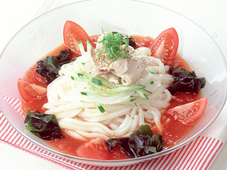 豚しゃぶトマトうどん
