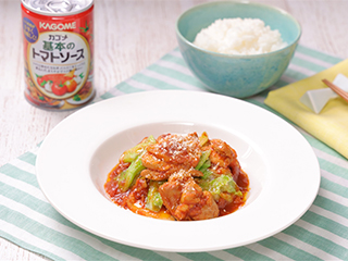 10分で簡単！春キャベツと鶏肉のトマト煮