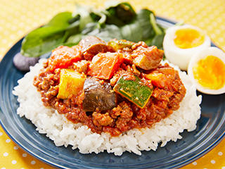 ごろごろ野菜のキーマカレー