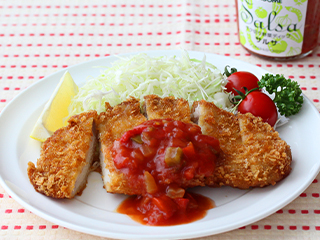 総菜アレンジ!サルサがけとんかつ