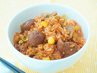 包丁いらず!ミートボールの炊き込みご飯