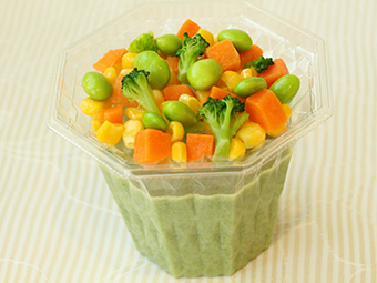 緑野菜の冷製スープ