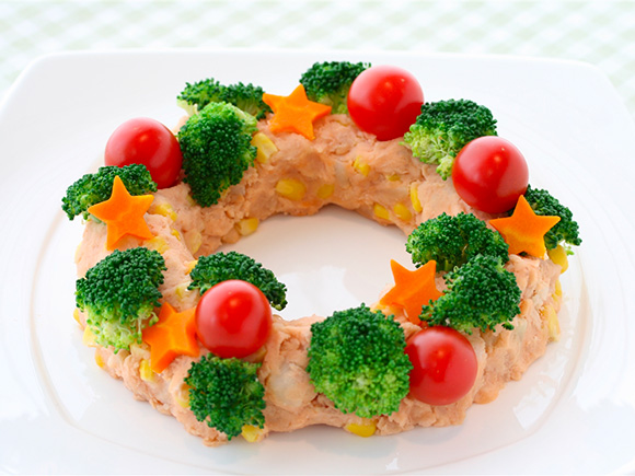 クリスマスツリーのポテトマサラダ