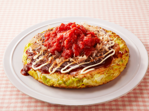 トマトソースでイタリアンお好み焼き