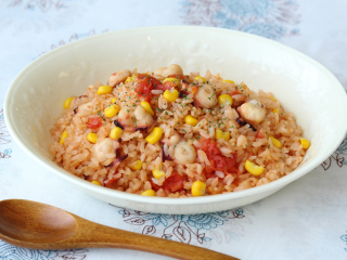 炊飯器でできる！たことトマトの地中海風ピラフ