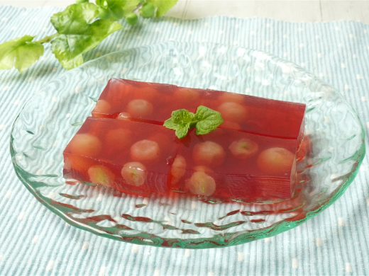 デラウェアごろごろ♪野菜生活100山形デラウェアミックス使用寒天
