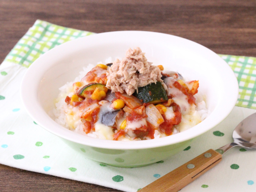 ツナのラタトゥイユ丼