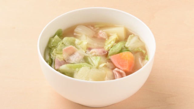 春野菜のコンソメスープのレシピ