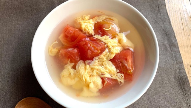 トマトと卵のスープのレシピ