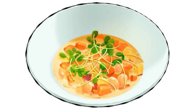 さつまいもとにんじんの豆乳スープのレシピ さつまいもとにんじんの豆乳スープのレシピ