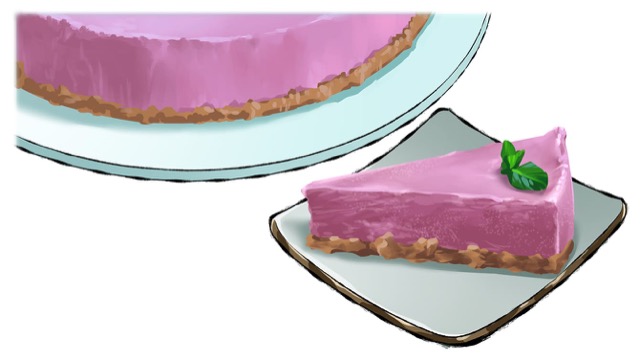 紫芋のレアチーズケーキのレシピ