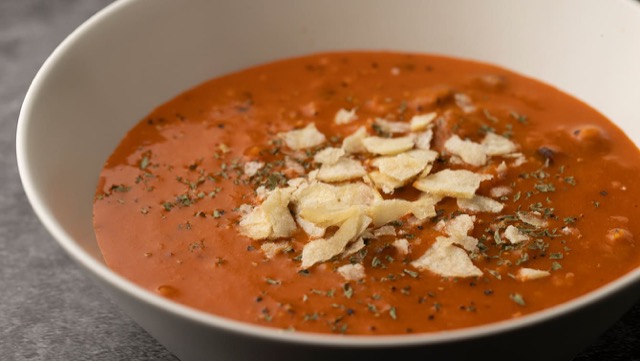 野菜ジュースと豆の簡単スープのレシピ