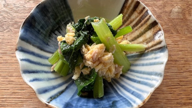 小松菜と卵とツナのマリネのレシピ
