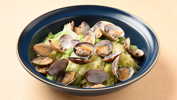 レタスとあさりの酒蒸しのレシピ レタスとあさりの酒蒸しのレシピ