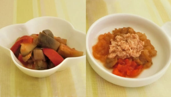 トマトピューレーを使ったラタトゥイユと取り分け離乳食のレシピ トマトピューレーを使ったラタトゥイユと取り分け離乳食のレシピ