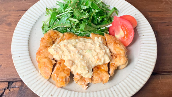 揚げないチキン南蛮の完成