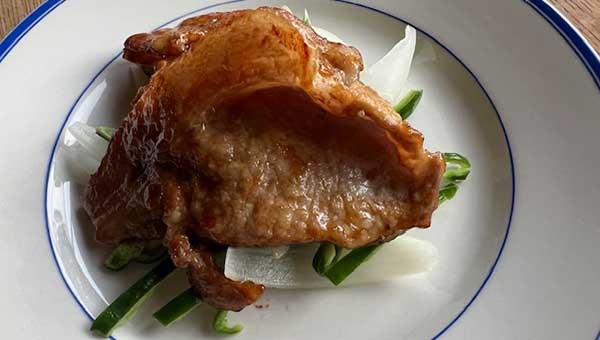 豚肉の生姜焼きの完成