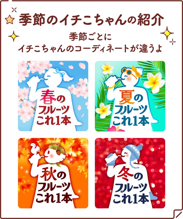 季節のイチこちゃんの紹介