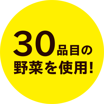 30品目の野菜を使用！