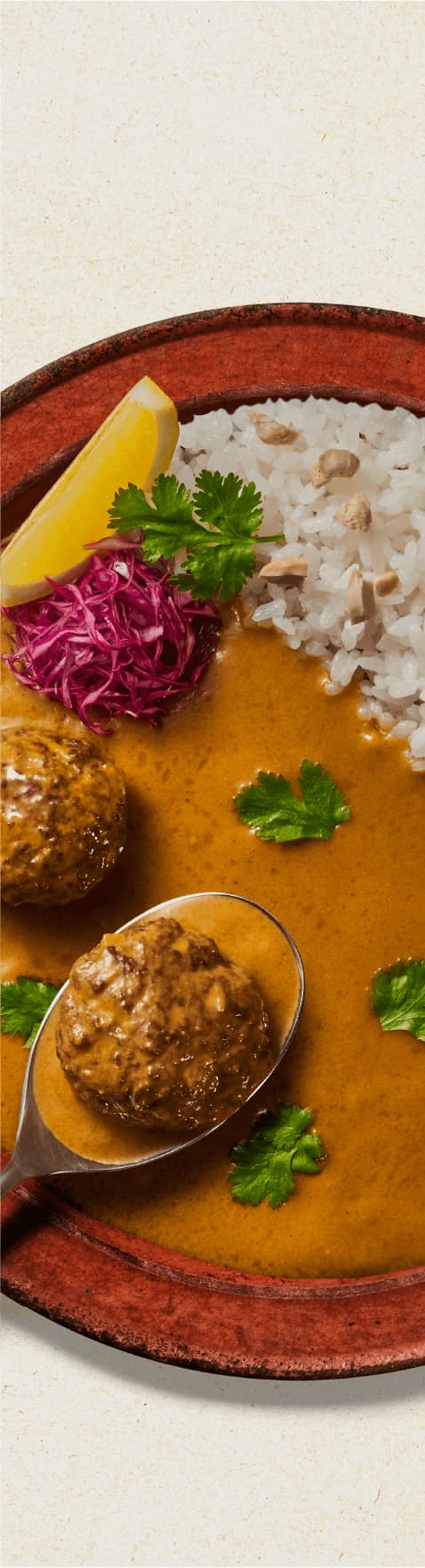 ベジミートボールのマサラカレー
