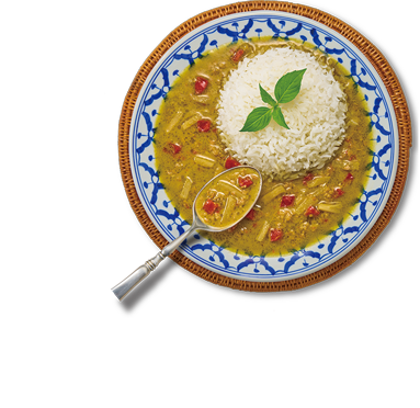 大豆ミートの グリーンカレー