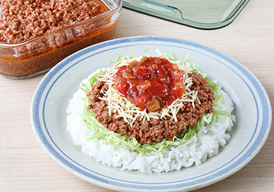 レンジで簡単！10分タコライス