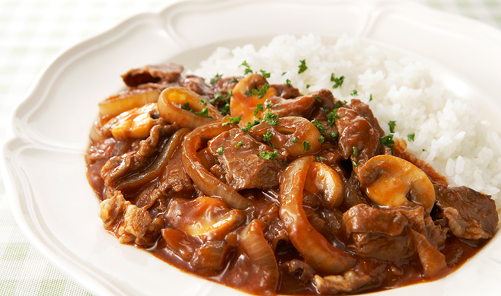 牛肉で！ハヤシライス