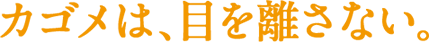 カゴメは、目を離さない。