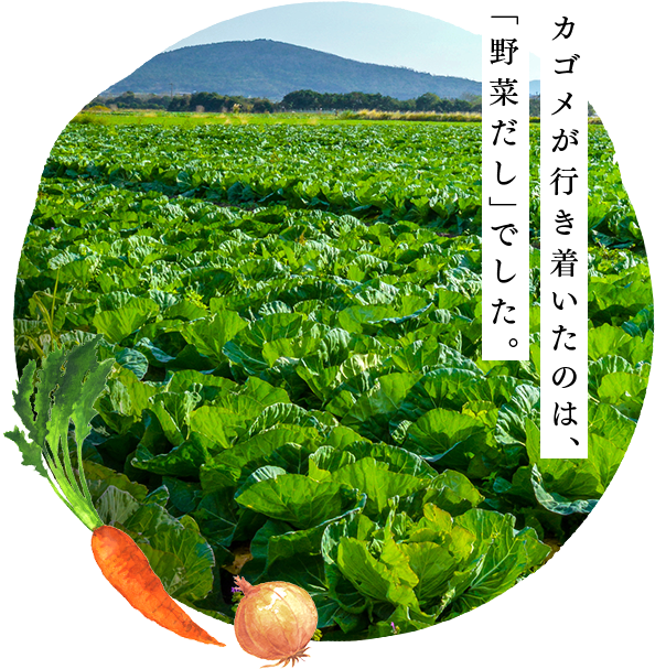 カゴメが行き着いたのは、「野菜だし」でした。