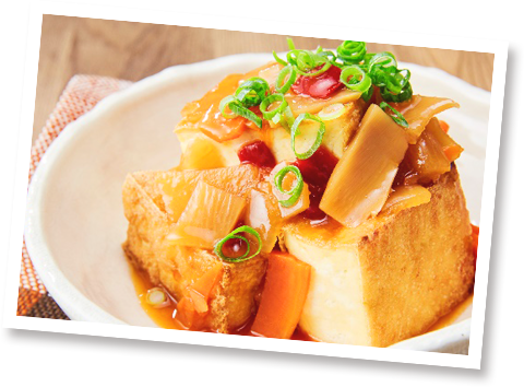 厚揚げのトースター焼き 酢豚風あんかけソース