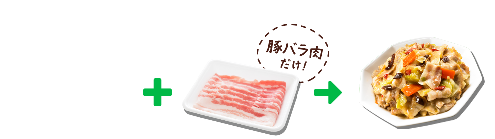 豚バラ肉だけ！