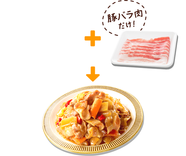 豚バラ肉だけ！