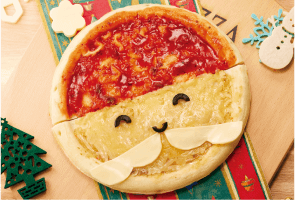 サルサとオニオンのサンタクロースピザ